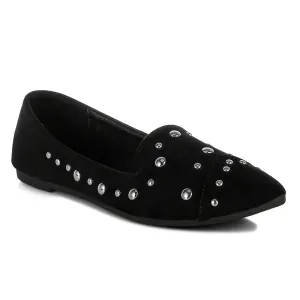Stud Emebllished Ballet Flats
