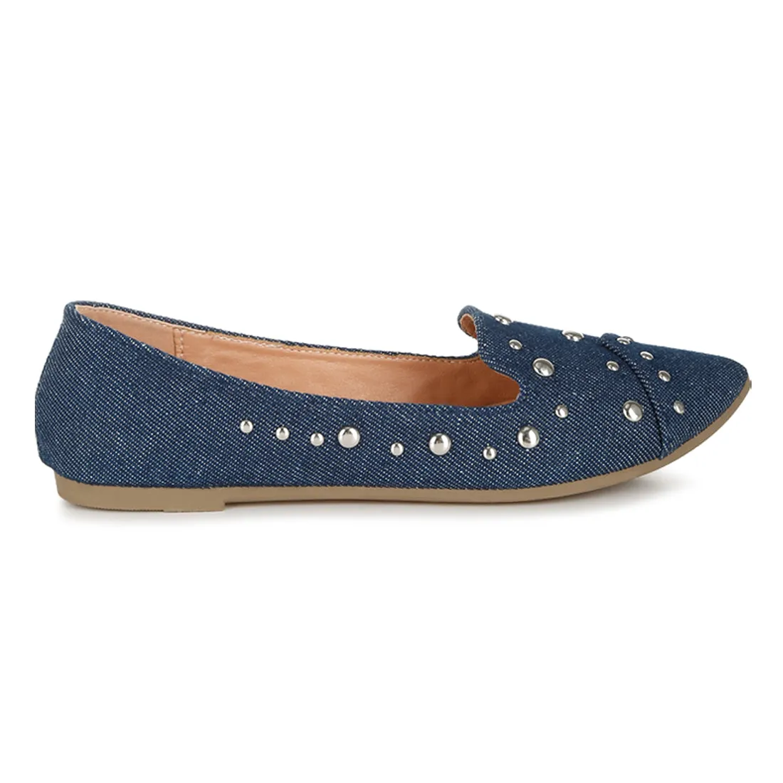 Stud Emebllished Ballet Flats