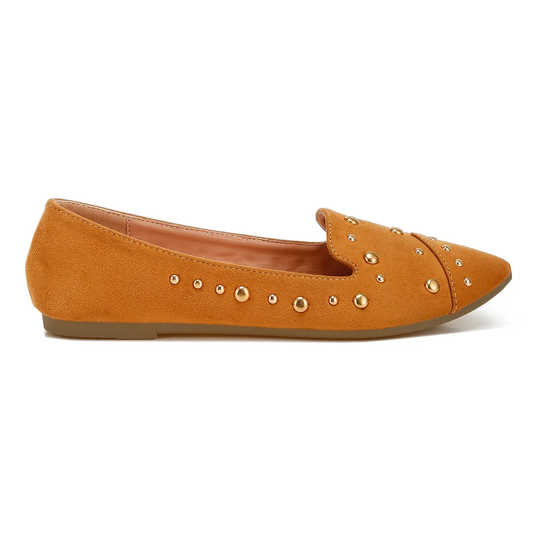 Stud Emebllished Ballet Flats