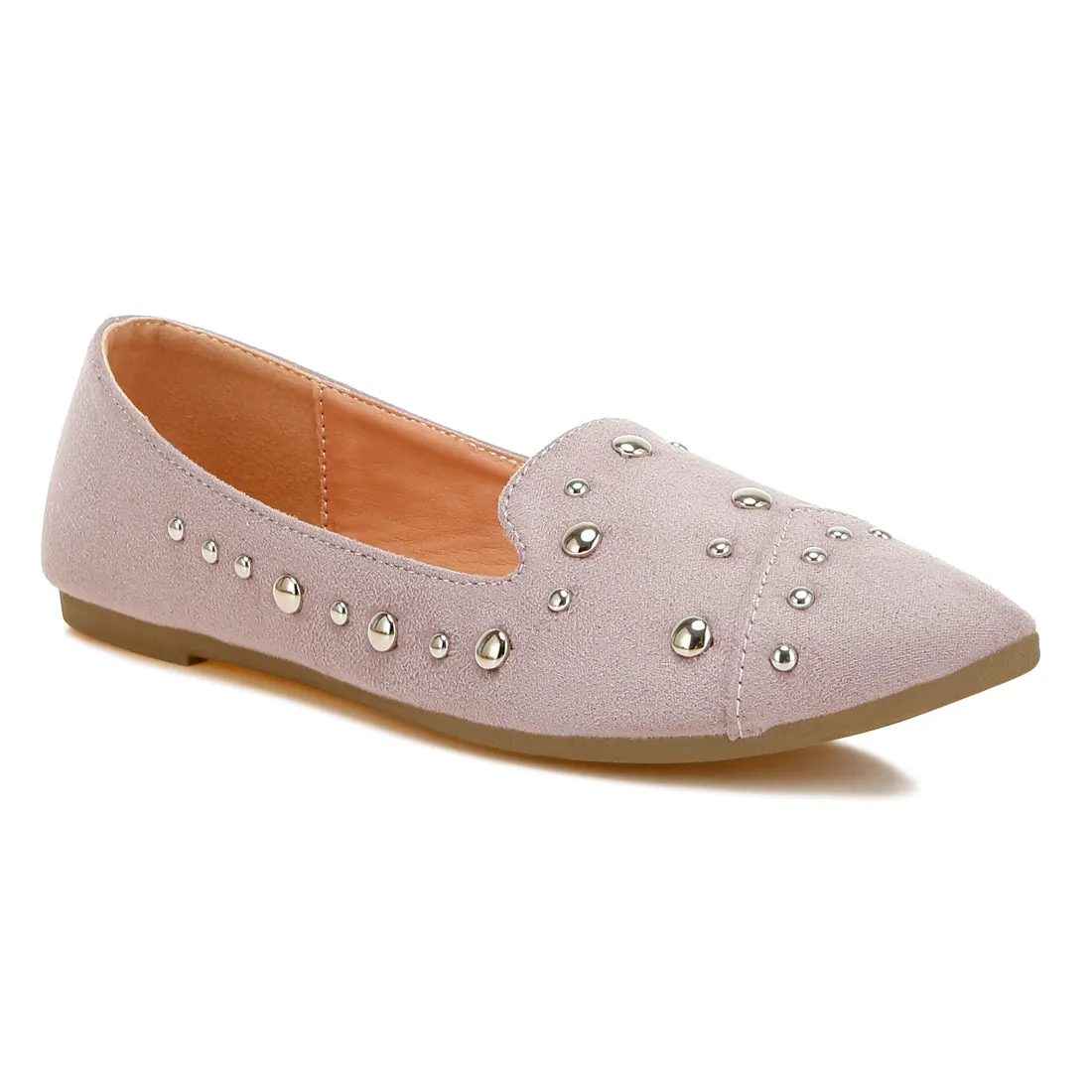 Stud Emebllished Ballet Flats