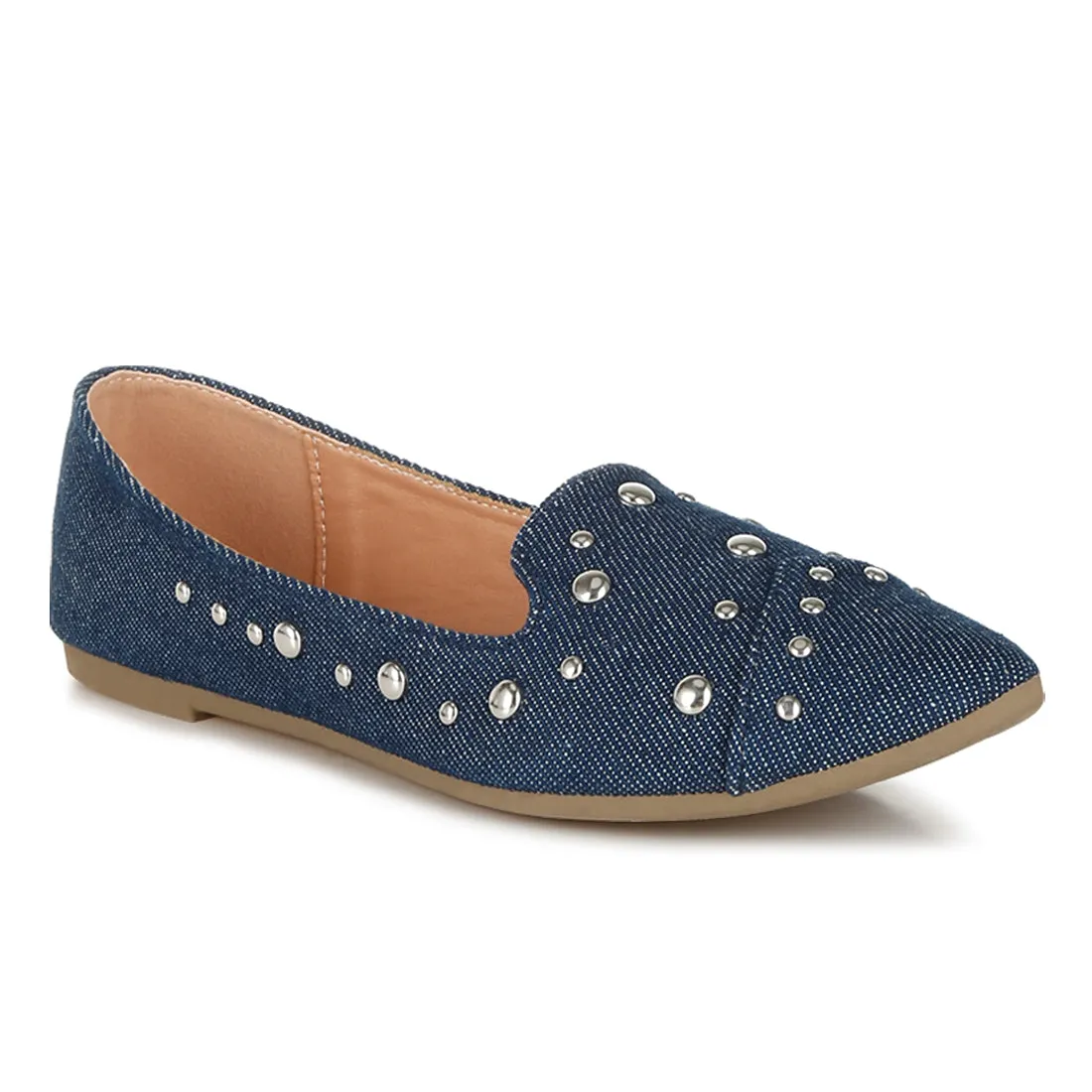 Stud Emebllished Ballet Flats