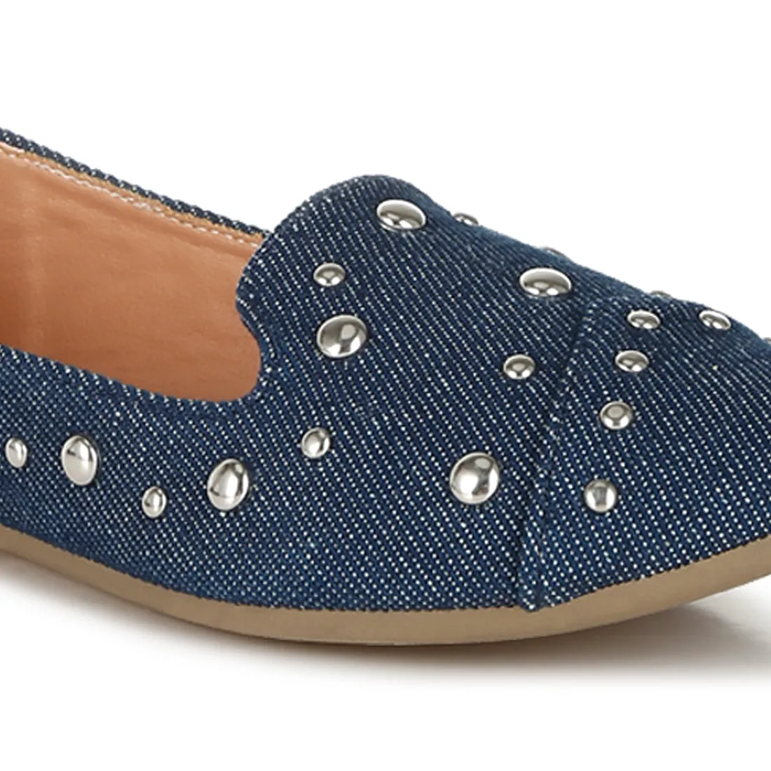 Stud Emebllished Ballet Flats