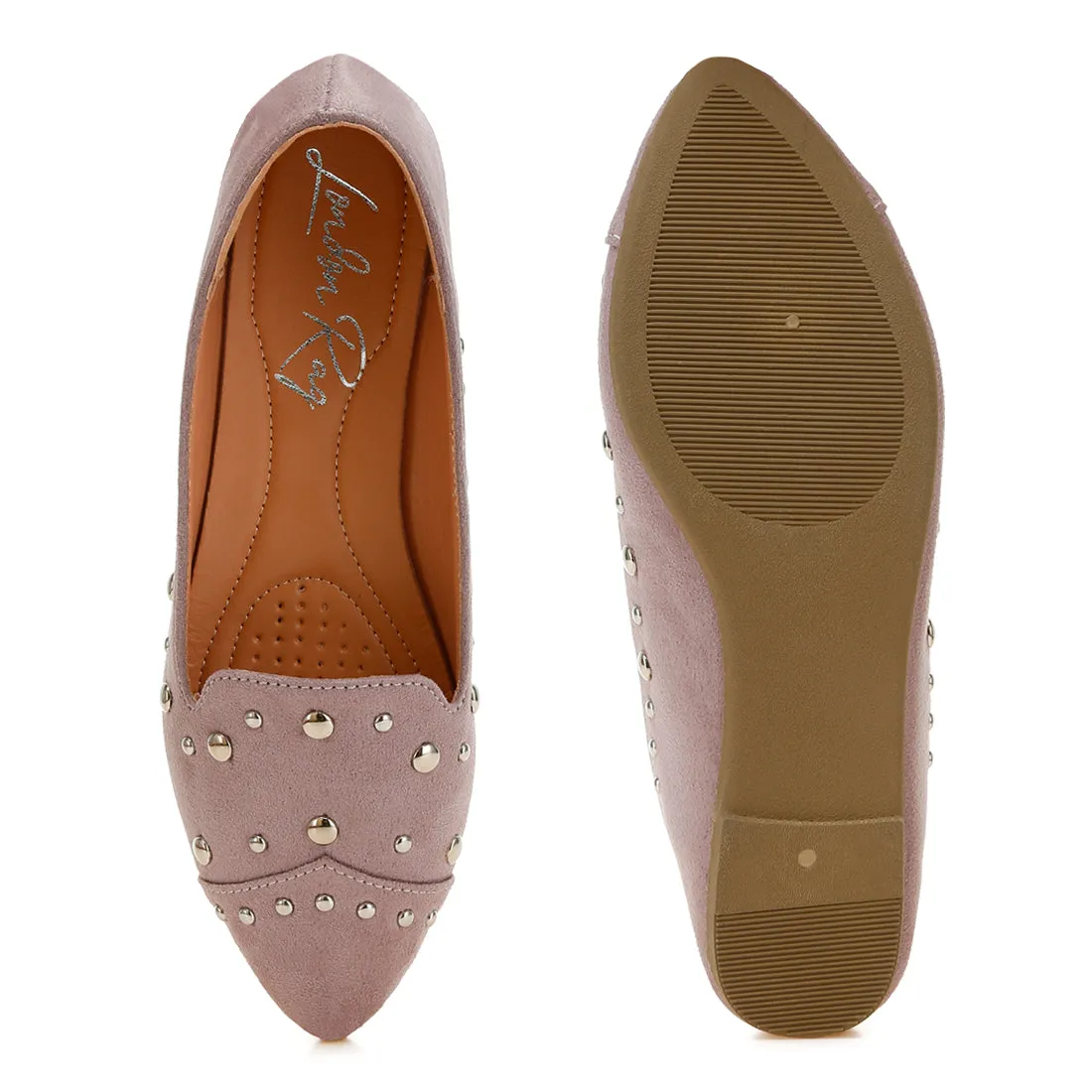 Stud Emebllished Ballet Flats