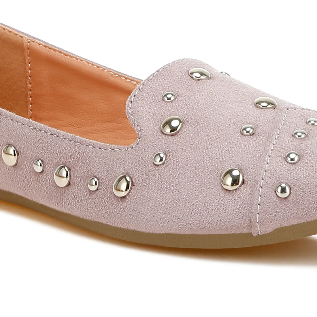 Stud Emebllished Ballet Flats