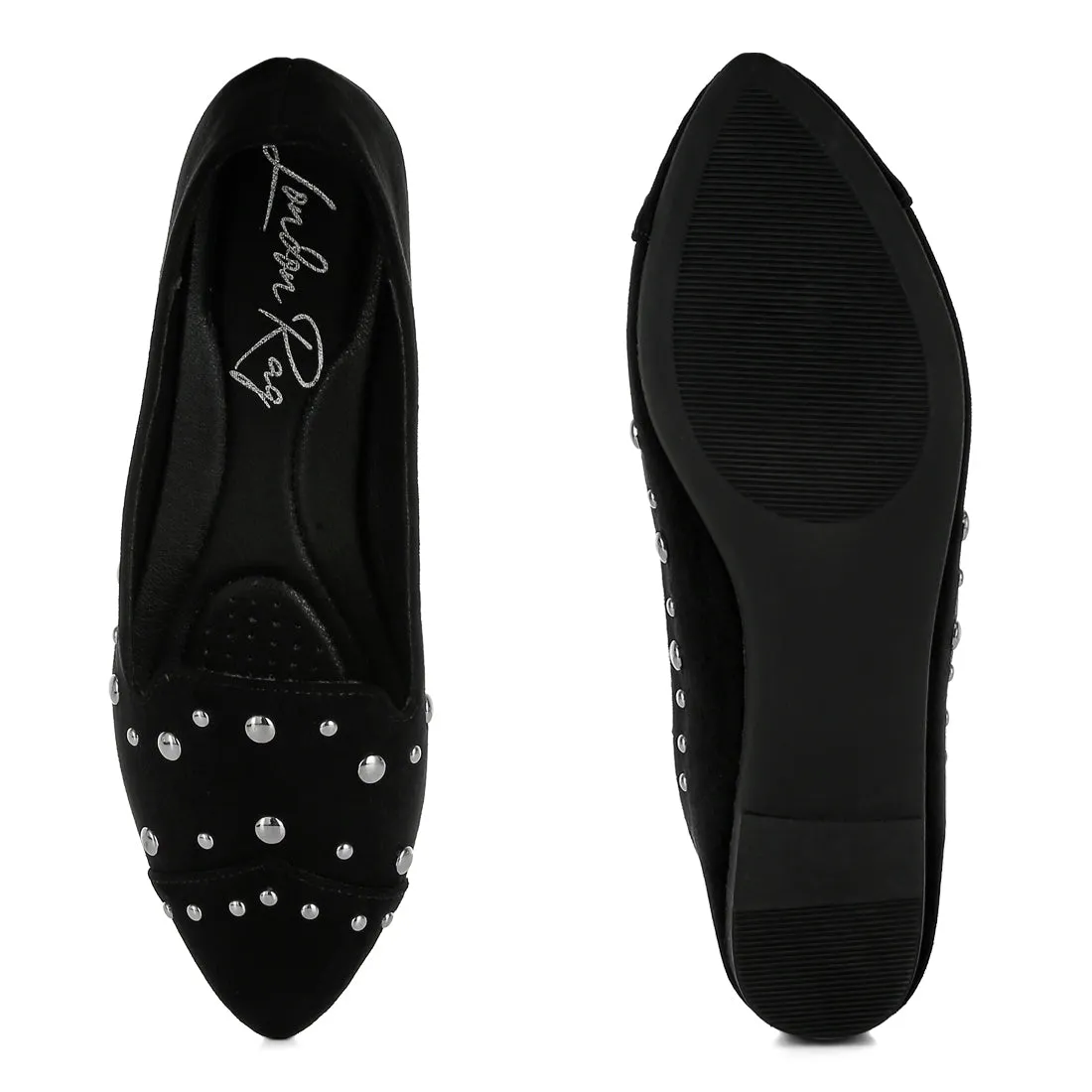 Stud Emebllished Ballet Flats