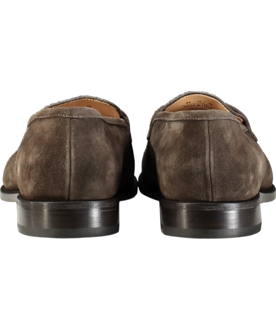 Suit Supply Brown Italian Calf Suede Penny Loafer UK 12 EU 46 👞