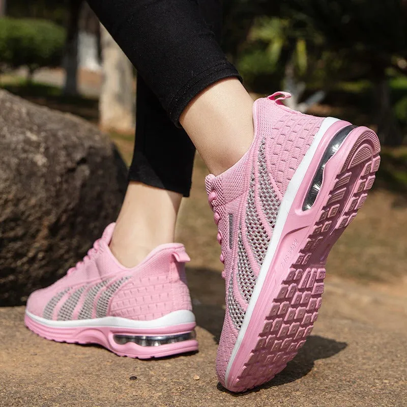 Trendy Mesh Fabric Running Sneakers