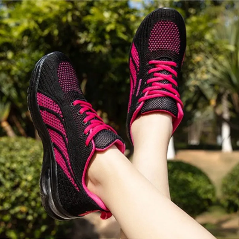 Trendy Mesh Fabric Running Sneakers