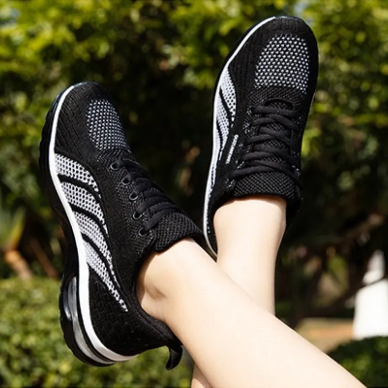 Trendy Mesh Fabric Running Sneakers