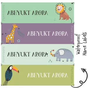 Waterproof Labels - WILD LIFE- Pack of 88 labels - PREPAID ONLY