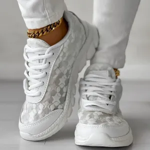 Women's Lace Mesh Sneakers | Stylish & Breathable
