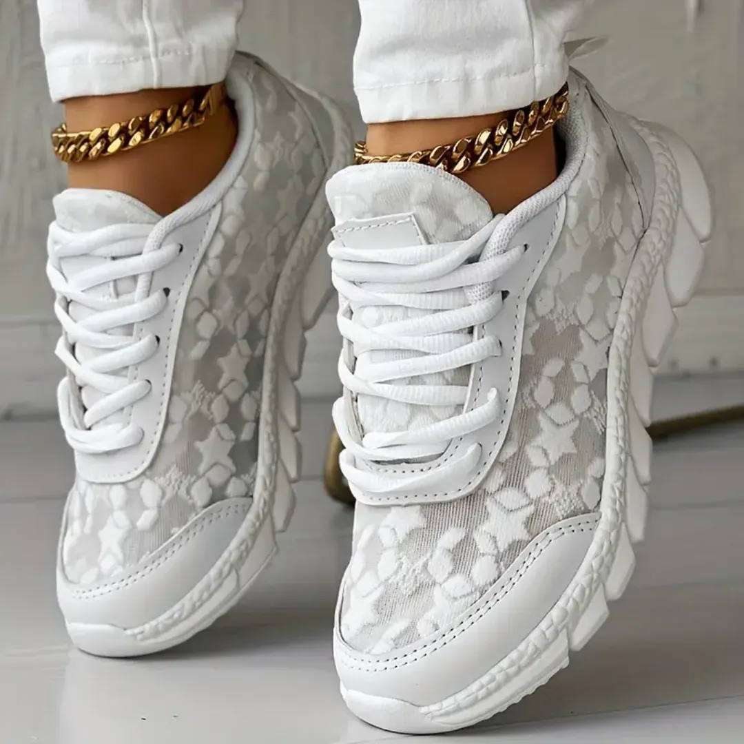 Women's Lace Mesh Sneakers | Stylish & Breathable