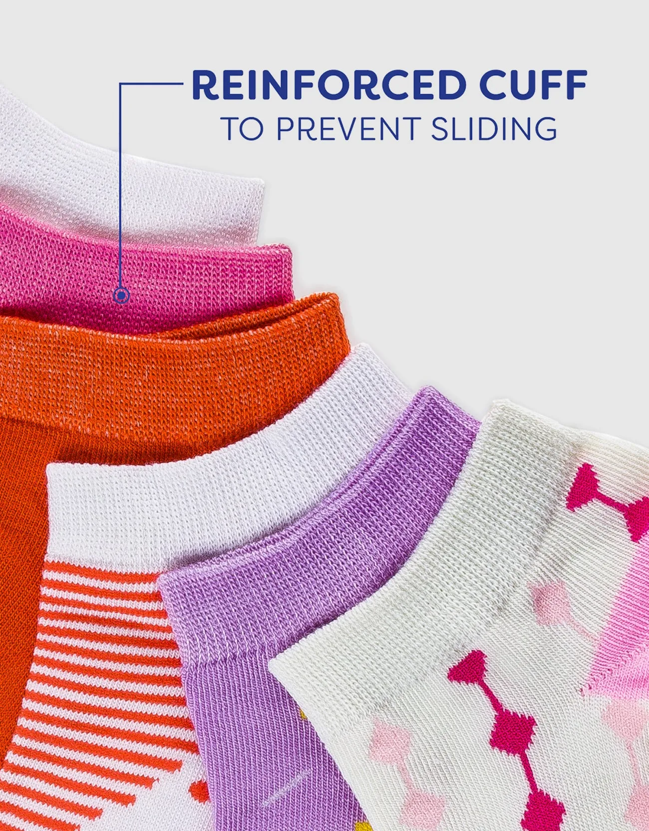 Womens Multicolor Ankle Socks 6 Pack