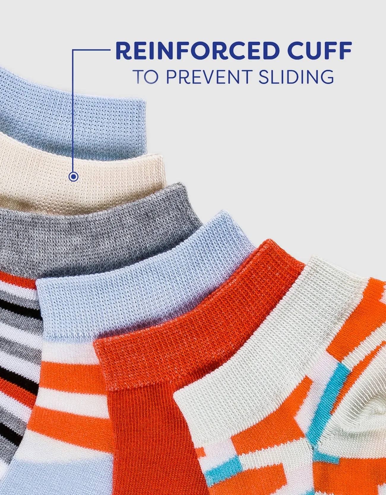 Womens Multicolor Ankle Socks 6 Pack