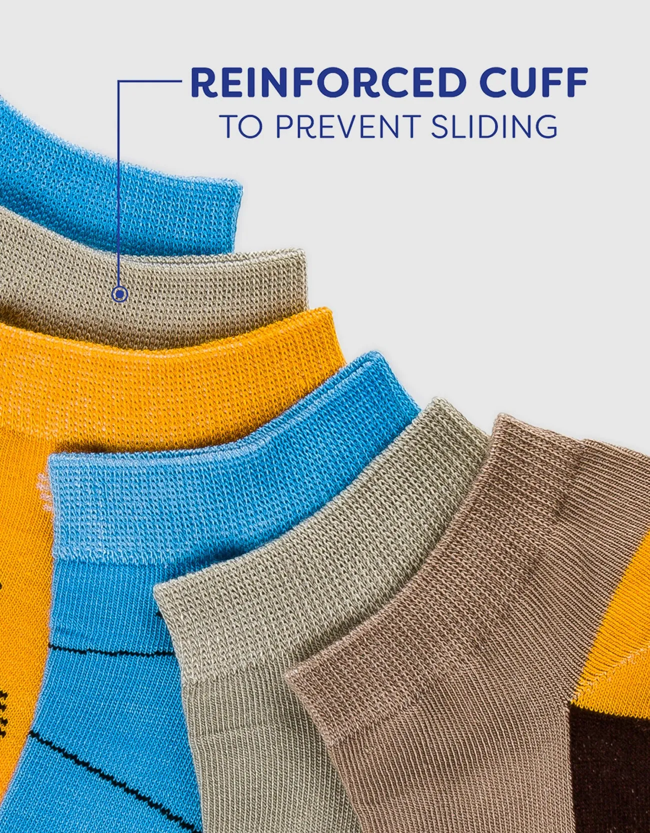 Womens Multicolor Ankle Socks 6 Pack