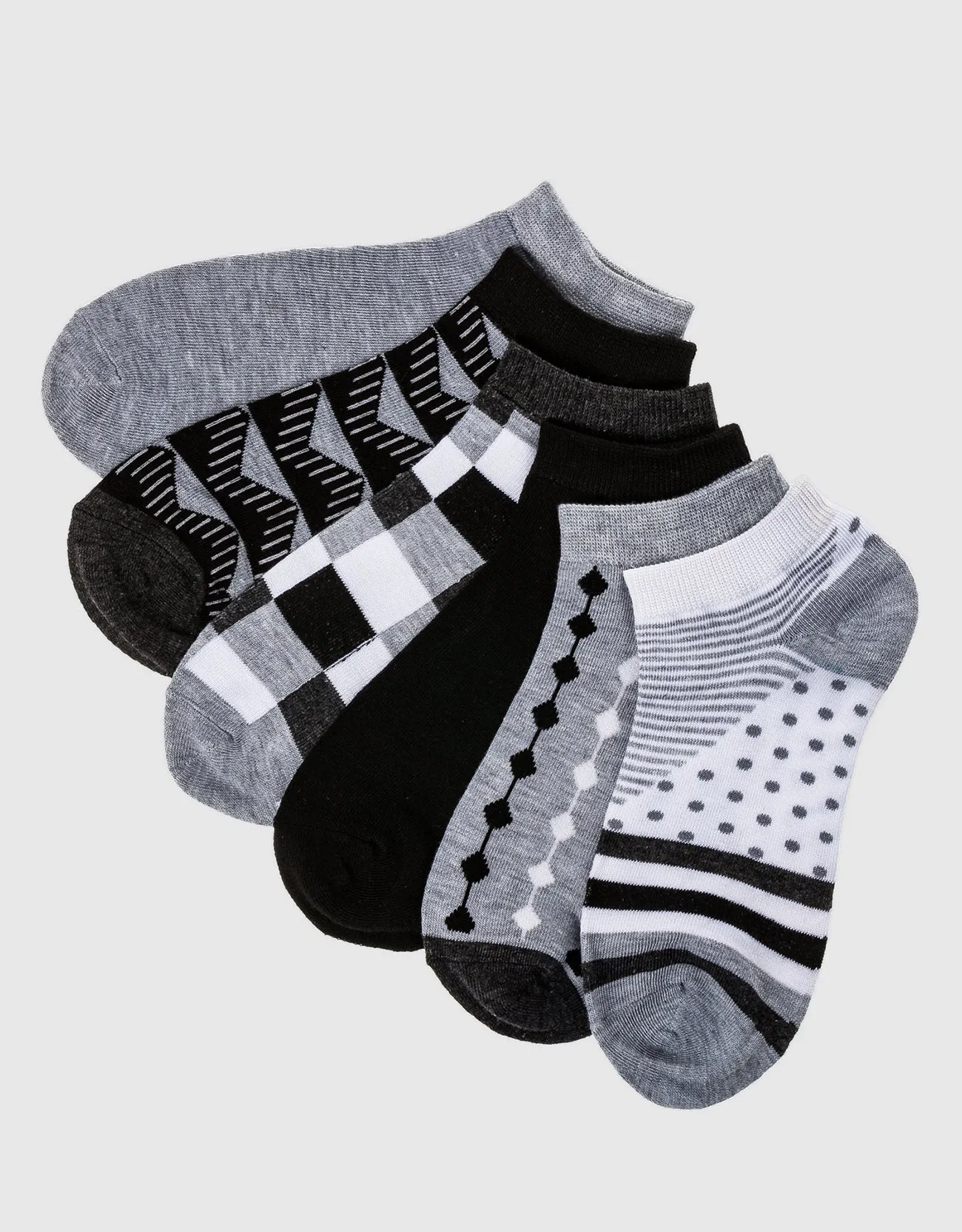 Womens Multicolor Ankle Socks 6 Pack