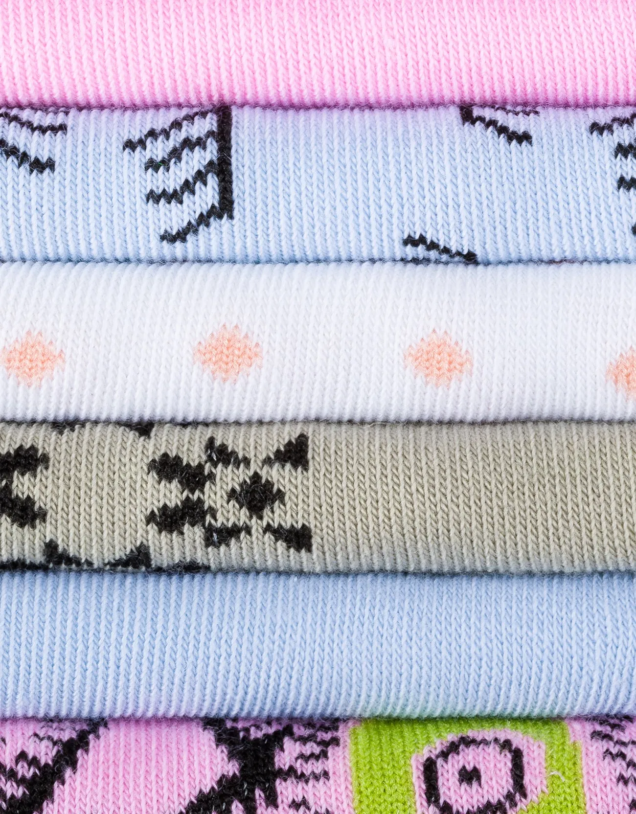 Womens Multicolor Ankle Socks 6 Pack