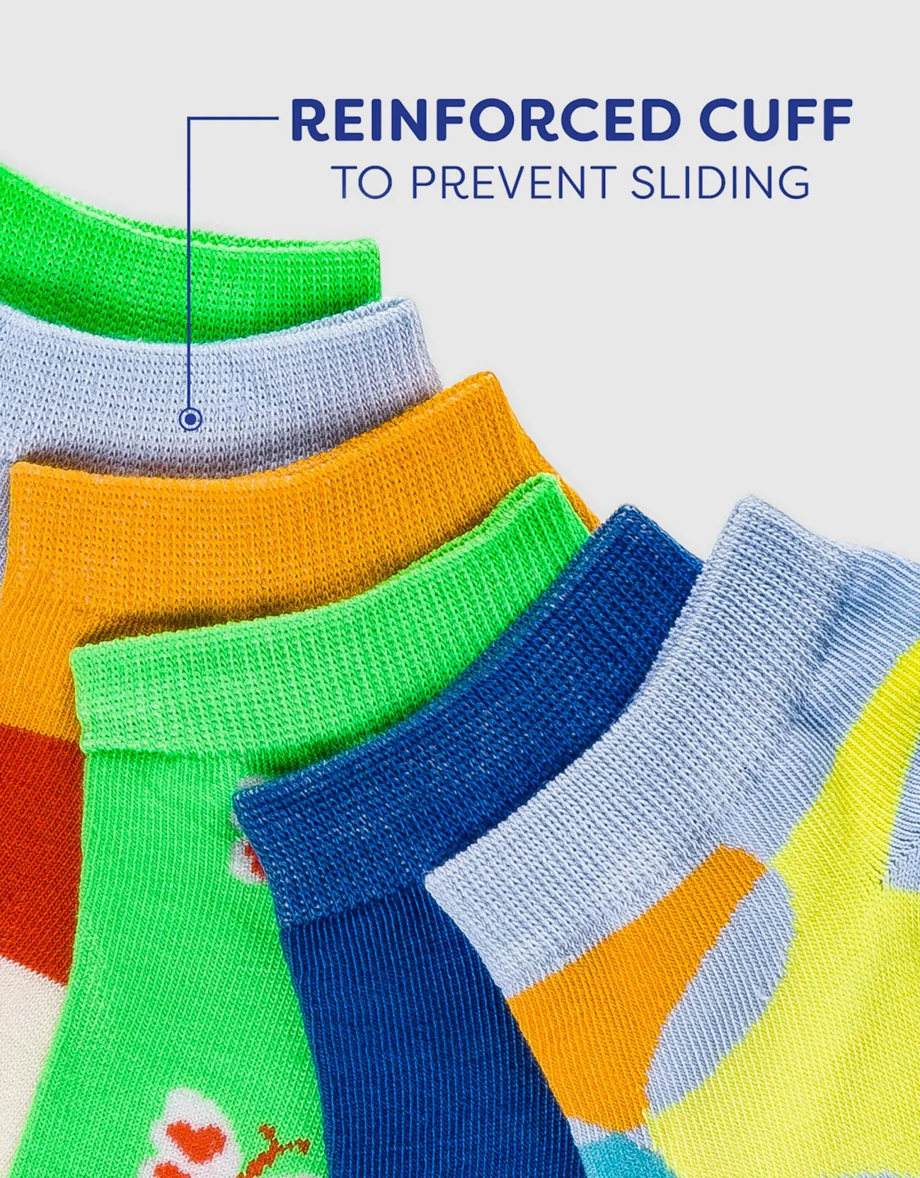 Womens Multicolor Ankle Socks 6 Pack