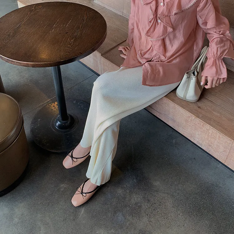 xiangtuibao Women Ballet Flat Shoes Comfortable Soft Boat Shoes Slip On Loafers Ballerina Shallow Slides  Round Toe Casual Flats