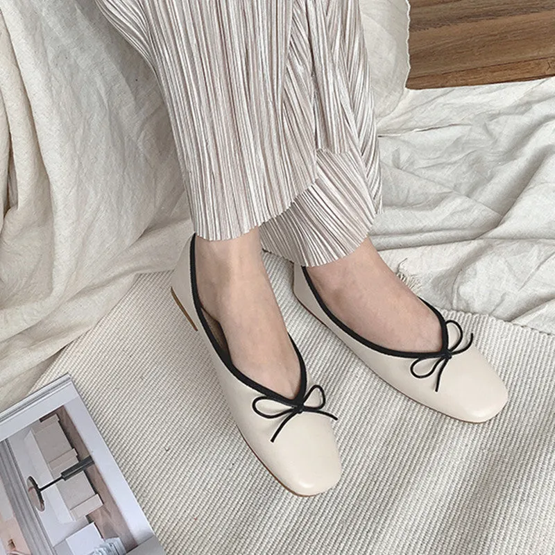 xiangtuibao Women Ballet Flat Shoes Comfortable Soft Boat Shoes Slip On Loafers Ballerina Shallow Slides  Round Toe Casual Flats