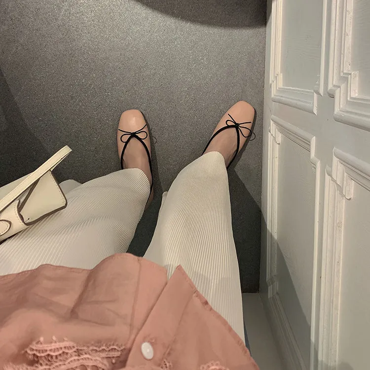 xiangtuibao Women Ballet Flat Shoes Comfortable Soft Boat Shoes Slip On Loafers Ballerina Shallow Slides  Round Toe Casual Flats