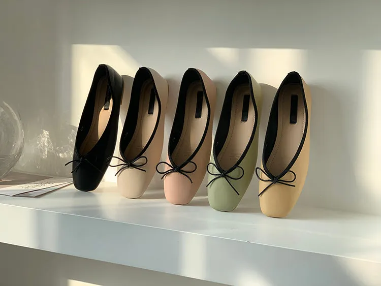 xiangtuibao Women Ballet Flat Shoes Comfortable Soft Boat Shoes Slip On Loafers Ballerina Shallow Slides  Round Toe Casual Flats