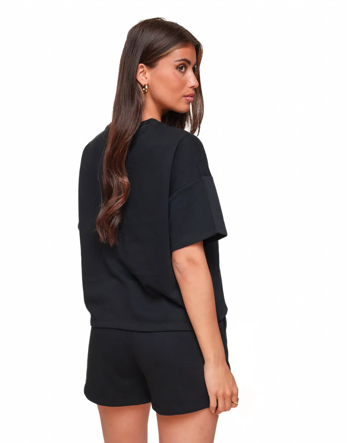 Zwarte Zomerse Joggings SS - Set